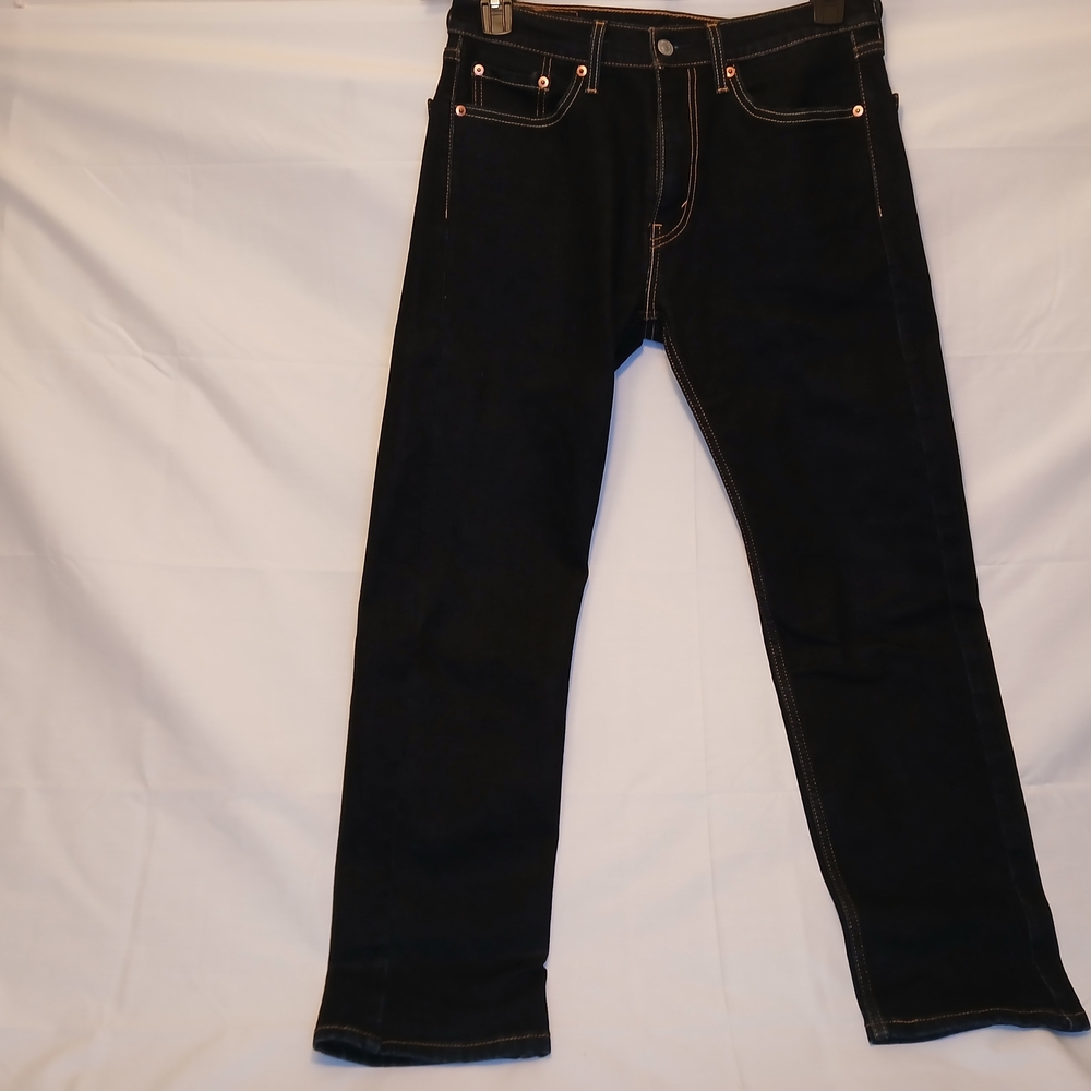 Levi's Slim Black Jeans with Contrast Stitching